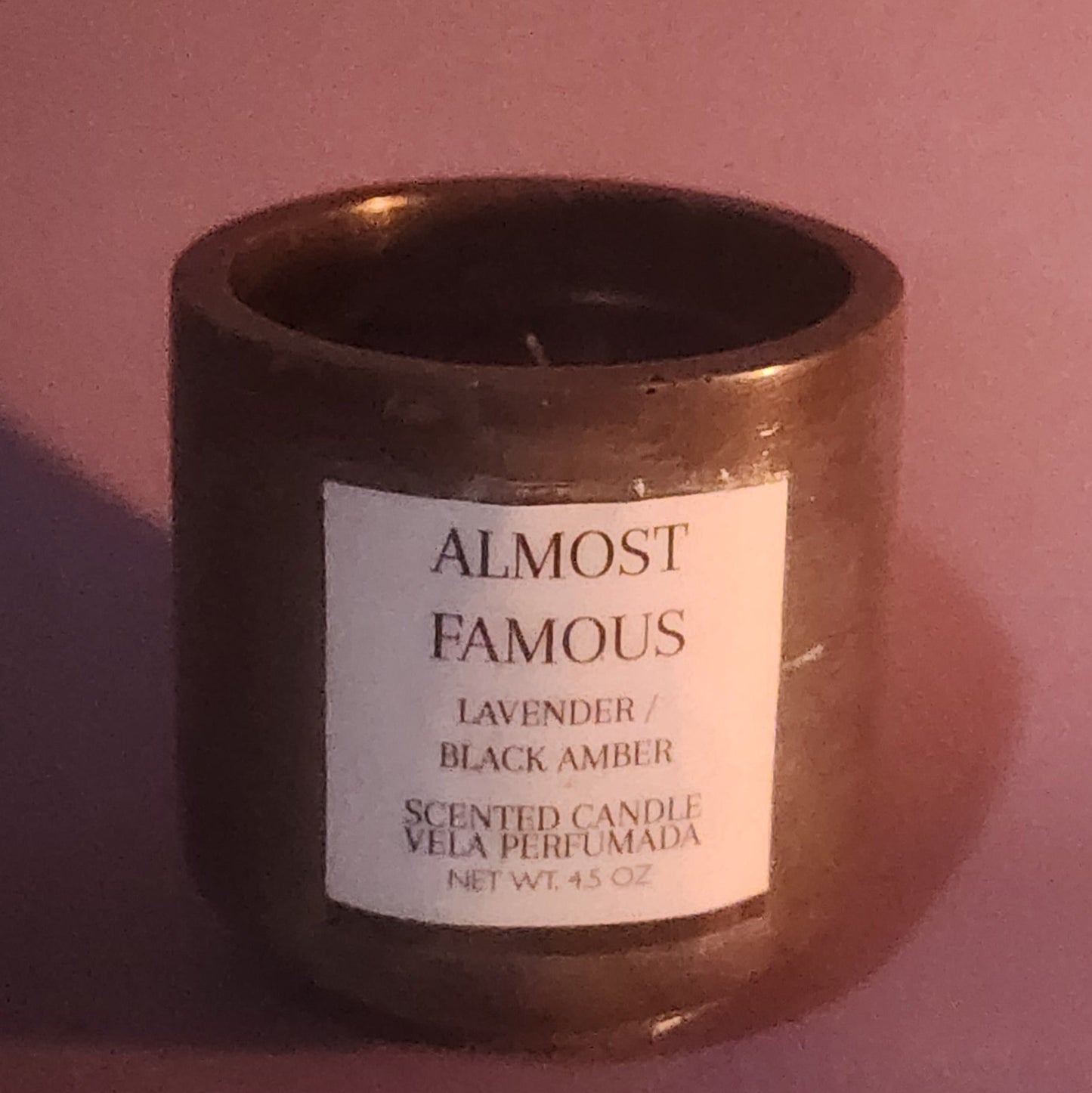 Black Amber and Lavender Scented Candles 4.5 oz