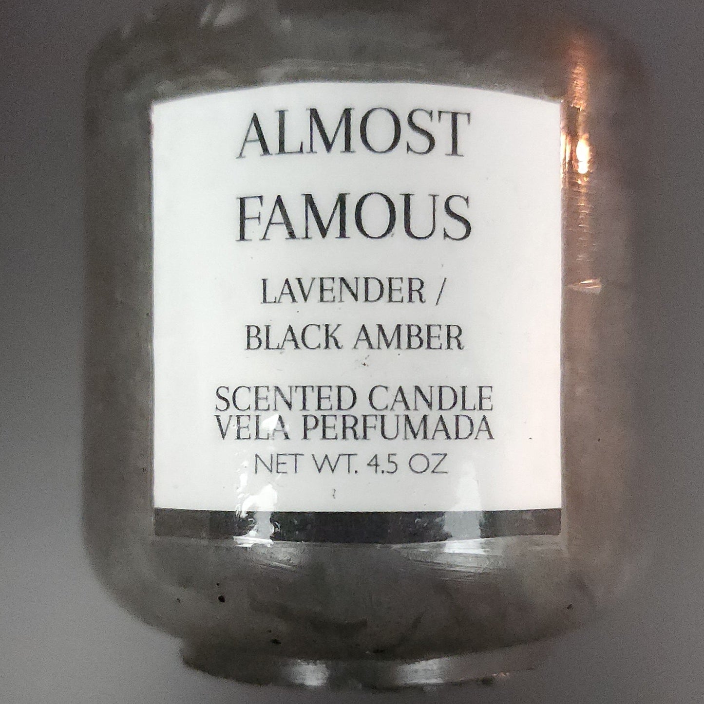 Black Amber and Lavender Scented Candles 4.5 oz