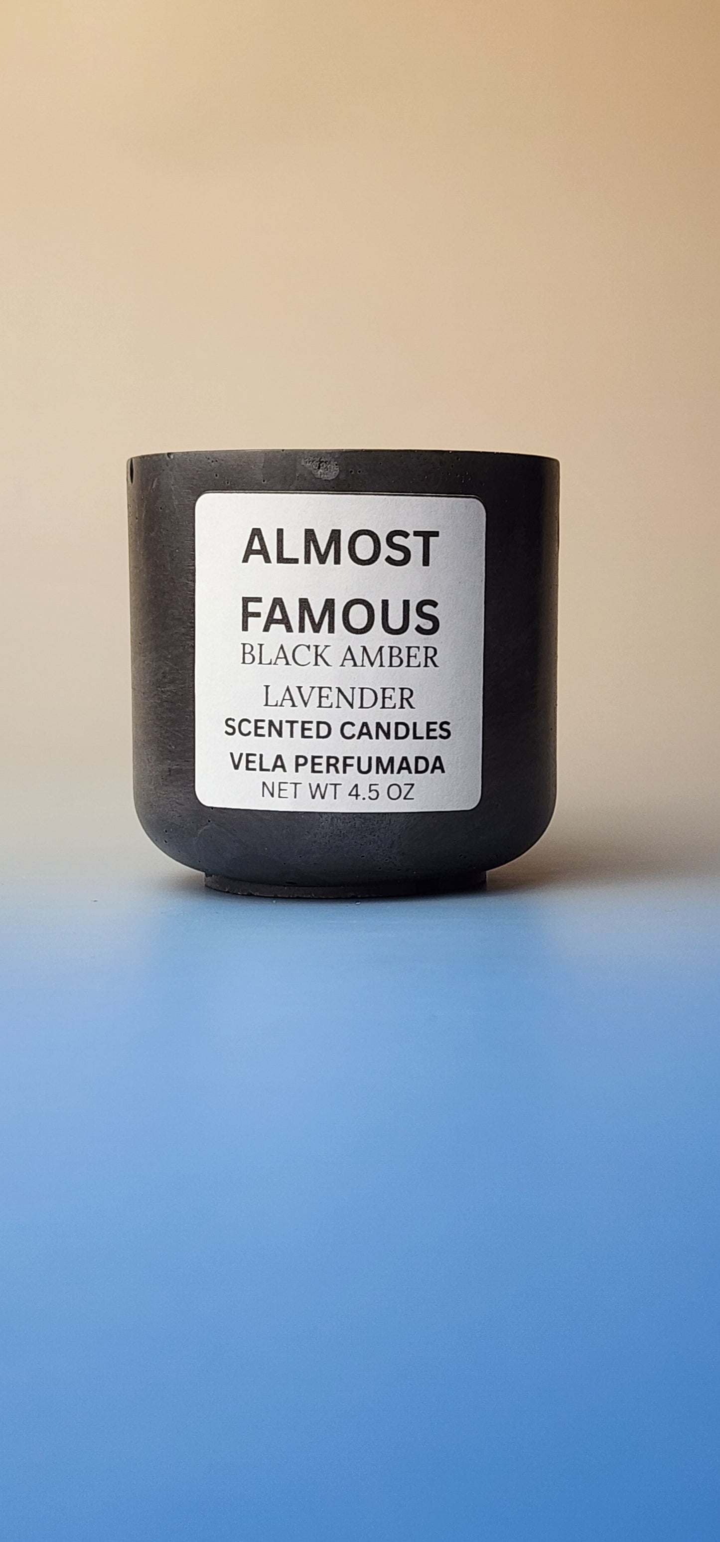 Black Amber and Lavender Scented Candles 4.5 oz