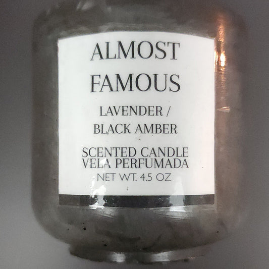 Black Amber and Lavender Scented Candles 4.5 oz